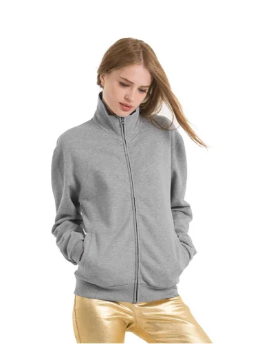 Felpa con zip unisex B&C No Label 50/50 cotone poliestere Regular