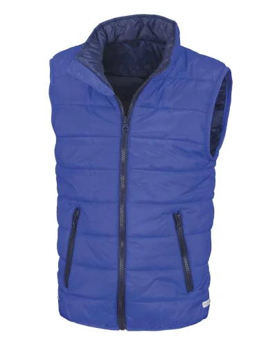 Gilet Junior imbottito, caldo, impermeabile, riflettente