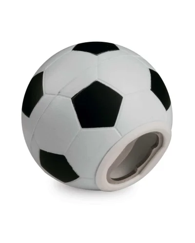 Apribottiglia pallone calcio in PU antistress bianco/nero