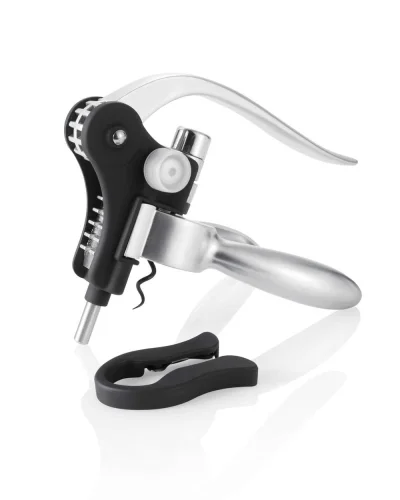 Cavatappi Executive Pulltex nero con leva doppia e finitura luxury