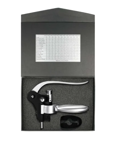 Cavatappi Executive Pulltex nero con leva doppia e finitura luxury Nero