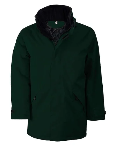 Parka Giaccone 3/4 uomo, interno trapuntato in poliestere Forest Green