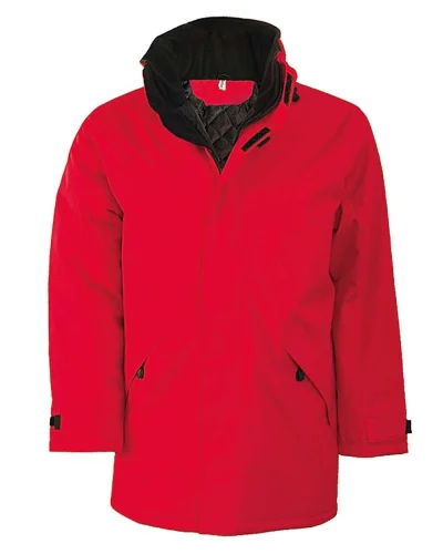 Parka Giaccone 3/4 uomo, interno trapuntato in poliestere Red