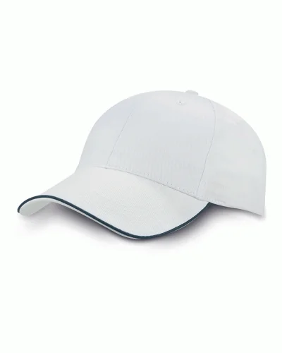 Cappellino 6 pannelli rigido con visiera curva