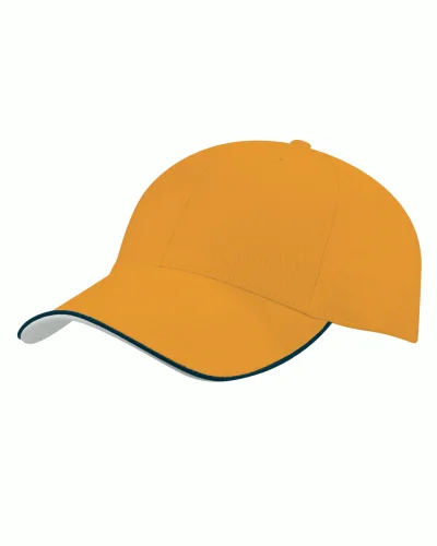 Cappellino 6 pannelli rigido con visiera curva