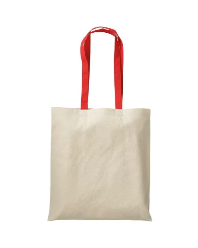 Shopper Cotone 100% 220g Manici Lunghi Colorati