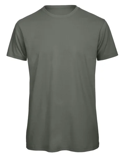 B&C Inspire T-shirt Uomo 100% cotone bio 140g No Label Medium Fit millennial khaki