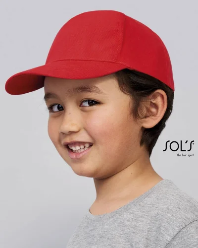 Cappellino Sunny Kids 100% cotone, visiera curva, taglia unica