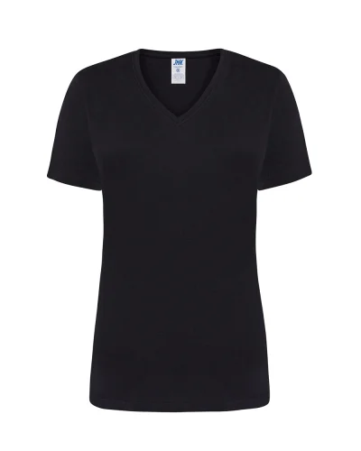T-shirt donna GM regular scollo V cotone, comfort, più colori Black