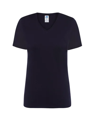 T-shirt donna GM regular scollo V cotone, comfort, più colori Navy