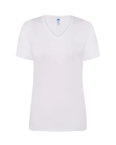 T-shirt donna GM regular scollo V cotone, comfort, più colori White