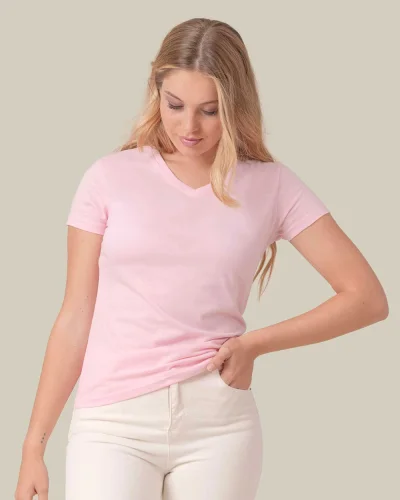T-shirt donna GM regular scollo V cotone, comfort, più colori