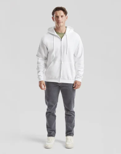 Felpa classica con zip e cappuccio