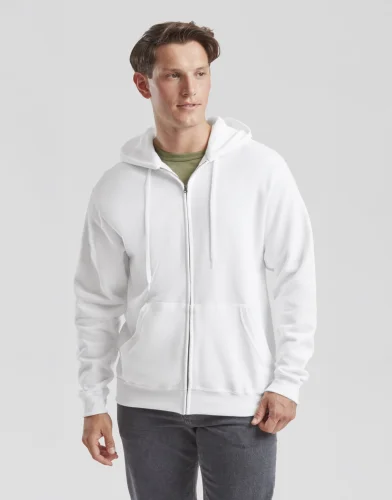 Felpa classica con zip e cappuccio