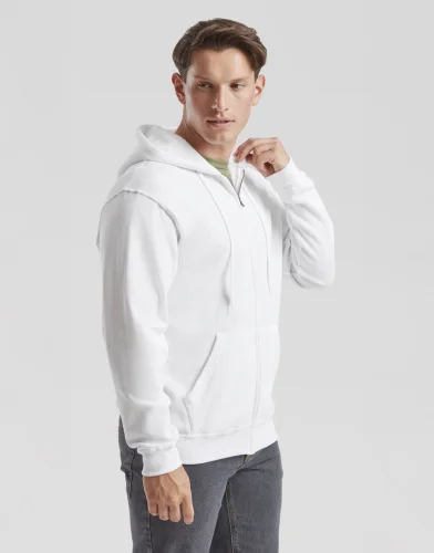Felpa classica con zip e cappuccio