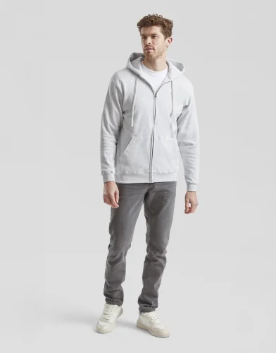 Felpa classica con zip e cappuccio