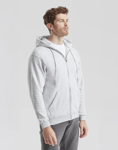 Felpa classica con zip e cappuccio