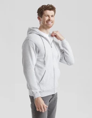 Felpa classica con zip e cappuccio