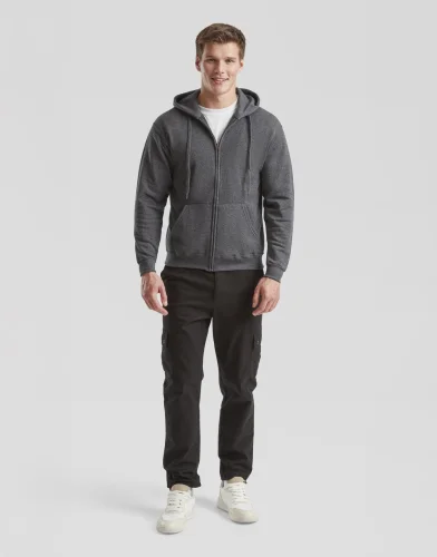 Felpa classica con zip e cappuccio