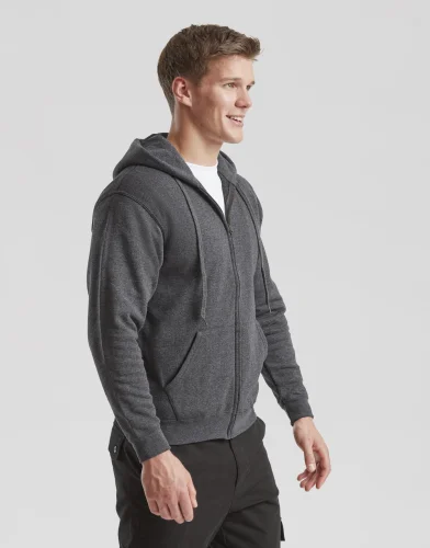 Felpa classica con zip e cappuccio