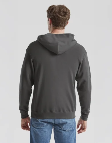 Felpa classica con zip e cappuccio