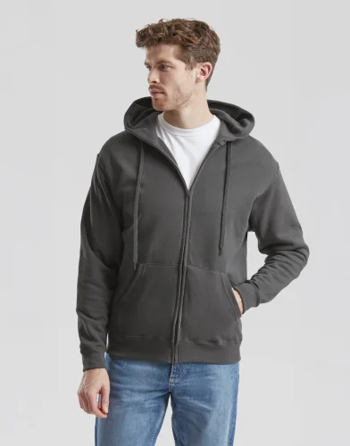 Felpa classica con zip e cappuccio