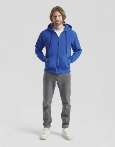 Felpa classica con zip e cappuccio