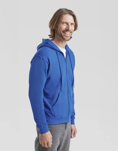 Felpa classica con zip e cappuccio