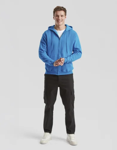 Felpa classica con zip e cappuccio