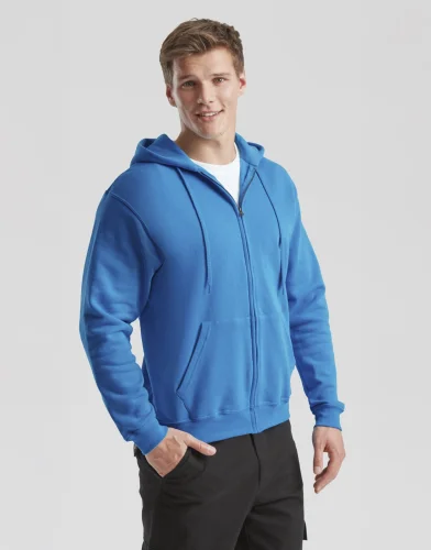 Felpa classica con zip e cappuccio