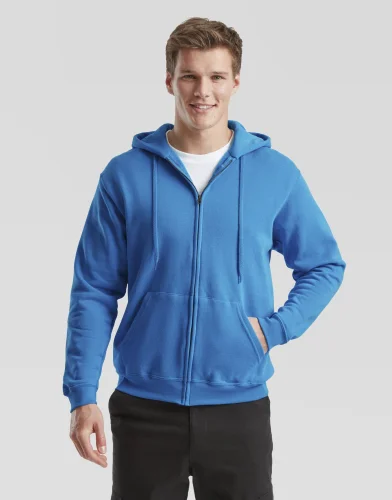 Felpa classica con zip e cappuccio