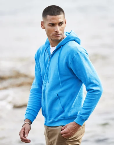 Felpa classica con zip e cappuccio