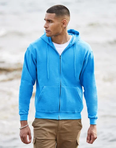 Felpa classica con zip e cappuccio