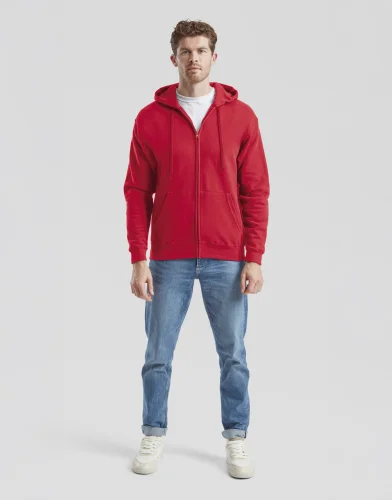 Felpa classica con zip e cappuccio