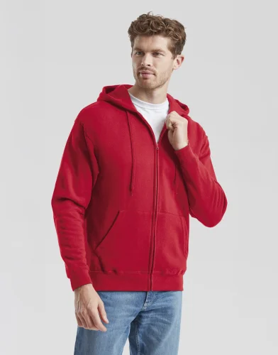 Felpa classica con zip e cappuccio