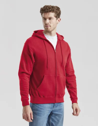 Felpa classica con zip e cappuccio