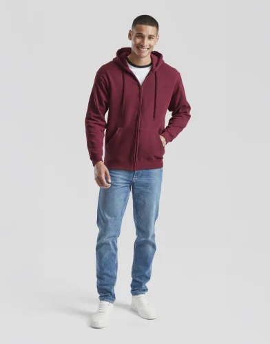 Felpa classica con zip e cappuccio