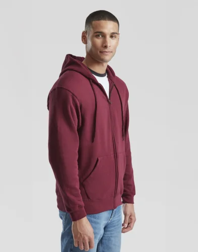 Felpa classica con zip e cappuccio