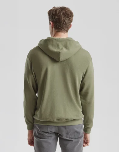 Felpa classica con zip e cappuccio