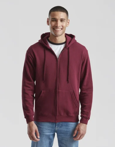 Felpa classica con zip e cappuccio