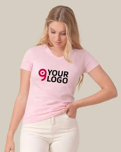 T-shirt donna GM regular scollo V cotone, comfort, più colori