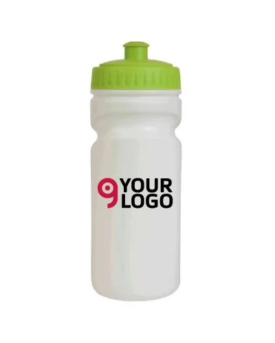 Borraccia 500ml BPA Free bianca con tappo colorato