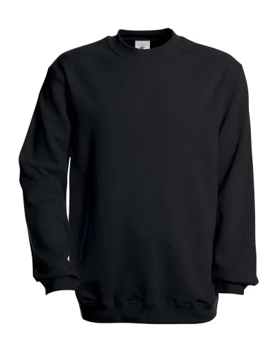 Felpa Girocollo con Interno Felpato, Regular Fit Black