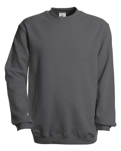 Felpa Girocollo con Interno Felpato, Regular Fit Steel Grey