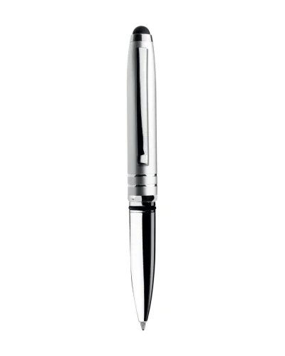 Penna a sfera LED con touch screen metallo argento Grigio
