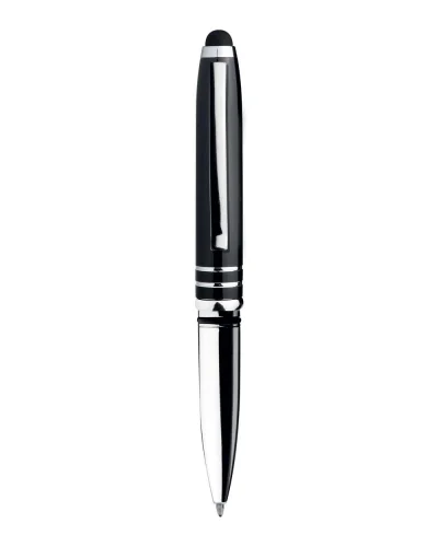 Penna a sfera LED con touch screen metallo argento Nero