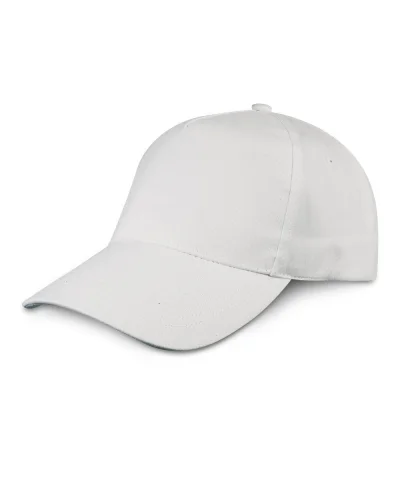 Cappellino Baseball 100% Cotone  Unisex Taglia Unica 400g White