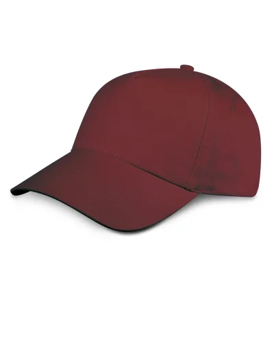 Cappellino Baseball 100% Cotone  Unisex Taglia Unica 400g Bordeaux