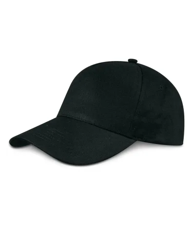 Cappellino Baseball 100% Cotone  Unisex Taglia Unica 400g Black