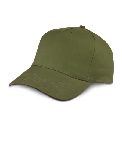 Cappellino Baseball 100% Cotone  Unisex Taglia Unica 400g Olive
